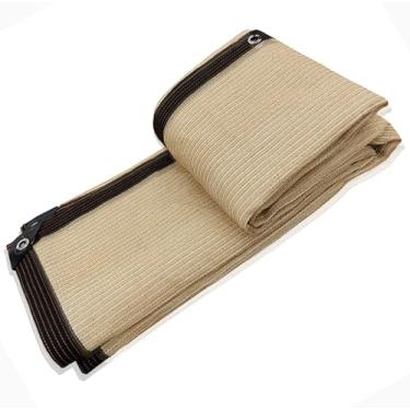 Imagem de Tecido De Protetor Solar Para Sombreamento De Estufa, Pano Permeável De Hdpe Retangular Bege Com Ilhós, 90% Protetor Solar & Resistente Aos Uv Para Pergolado, Beige, 2x5m/6.5x16.4ft