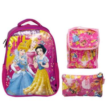 Imagem de Mochila Infantil Escolar Feminina Princesas Disney Costas - TOYS 2U