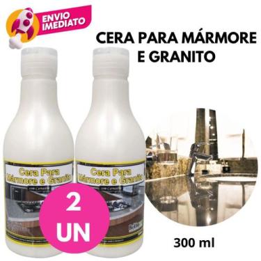 Imagem de Kit Cera Mármore E Granito Incolor Com Carnaúba 300ml Proteção E Brilh