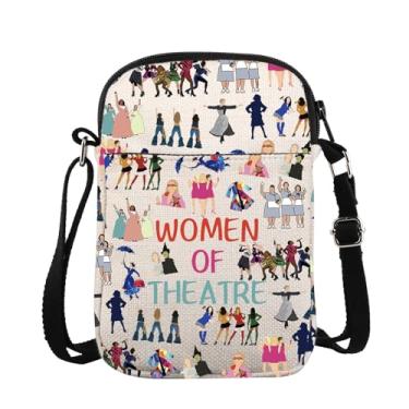 Imagem de ZJXHPO Bolsa tiracolo feminina de teatro musical para presente para amantes musicais, bolsa mensageiro, ópera, presente de atriz, Cb de teatro feminino, Tendência