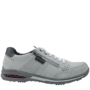 Imagem de Sapatênis Masculino Casual Dia a Dia Passeio Trabalho em Couro Calce Fácil Conforto Amortech Pegada-Masculino