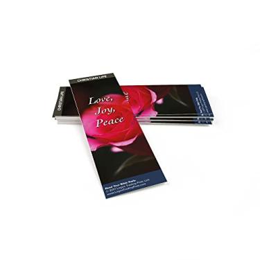 Imagem de Marcador de livro cristão com versículo da Bíblia, pacote com 25, tema de vida cristã, amor, alegria, paz, frutos do espírito, Gálatas 5:22-23