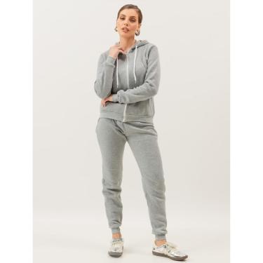 Imagem de Conjunto abrigo de Frio Outono Blusa e Calça Inverno Agasalho Touca-Feminino