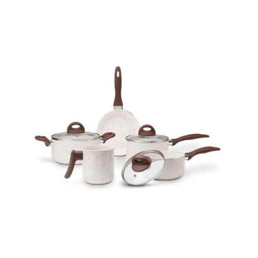 Imagem de Jogo De Panelas Life 5 Peças Ceramic Vanilla Brinox Vanilla