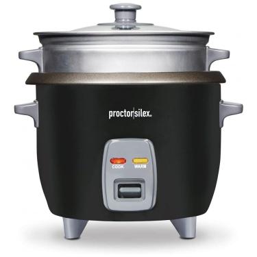 Imagem de Panela de Arroz Elétrica até 6 Xícaras Cozidas Aço Inoxidável 300 W, 110v, PROCTOR SILEX 37510, Preto