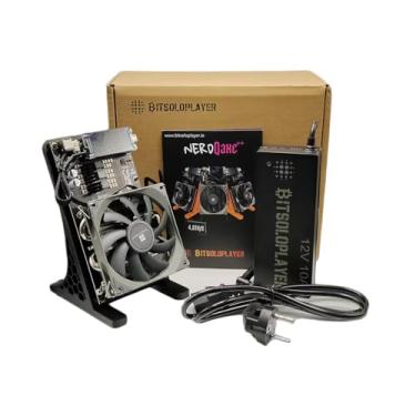 Imagem de 2025 Latest Minerador de Bitcoin NerdQaxe++ 4.8TH/s, 4 peças, chip ASIC BM1370 Solo BTC 15J/Th, consumo de energia de 70W, WiFi 2.4G, máquina de mineração de BTC de código aberto (amarelo)