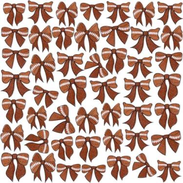 Imagem de Tigeen 48 peças de remendos de futebol estilo esportivo bordado com laço de futebol para chapéu, roupas, mochilas, jeans, camisetas, colete