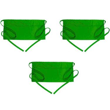 Imagem de Avental ajustável BOHARERS – resistente à água com 2 bolsos Aventais de cozinha para mulheres, homens, chefes, tamanho grande, 68,58 x 73,66 cm com alça de 96,52 cm, preto, Verde, 3 Pack