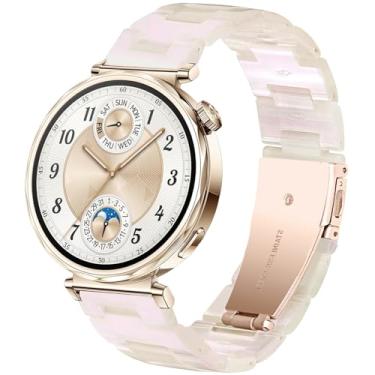 Imagem de DEALELE Pulseiras femininas compatíveis com Huawei Watch GT5 Pro de 42 mm/GT5 de 41 mm/GT4 de 41 mm/Garmin Venu 3S/Forerunner 265S/Fossil Gen 6, pulseira de substituição de resina colorida de 18 mm