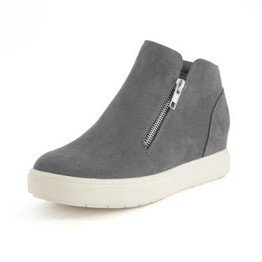 Imagem de CUSHIONAIRE tênis feminino Hart oculto anabela + ampla largura disponível, Cinza, 6.5