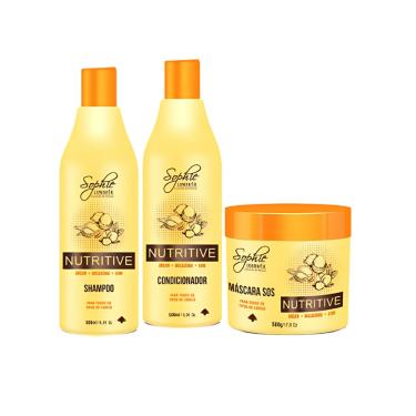 Imagem de Kit Nutritive Manutenção Shampoo + Condicionador + Máscara  500ml Sophie Cosmetic
