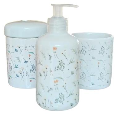 Imagem de Antilope Decor Porcelanas, Kit higiene bebê e lavabo arabescos 3 pçs - Tudo Porcelana