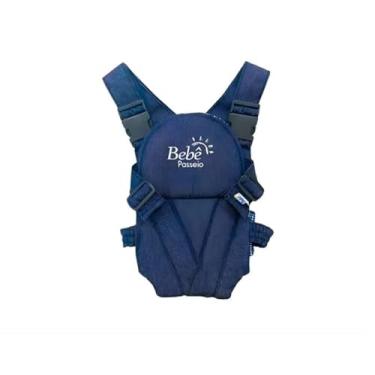 Imagem de Canguru Bebe Passeio Ergonômico Carregador passeio do bebe azul