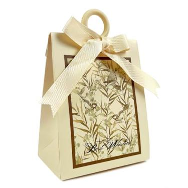 Imagem de 20 peças de mini sacos de presente, sacos de presentes de pássaros e flores com alça de fita para lembrancinhas de festa, casamento, chá de bebê, festa de aniversário, presentes de 9,9 x 6,5 x 3,6 cm