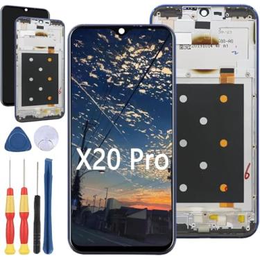 Imagem de Yuxyiony Nova tela de substituição para tela LCD Cubot X20 Pro e acessórios de ferramenta de substituição (azul)