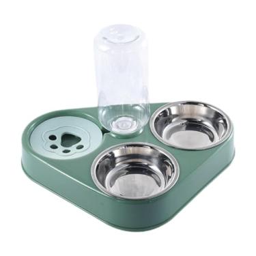 Imagem de Whtkoph Alimentador Automático 3 em 1 para Animais de Estimação, Bebedouro, Dispensador de água, Alimentador para Gatos, Filhotes, Coelhos E Gatinhos, Verde