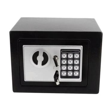 Imagem de Cofre Digital Eletrônico Teclado Senha Chaves Aço Visor LED Casa Apart