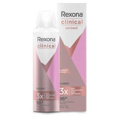 Imagem de Desodorante Aerosol Rexona Clinical Classic Feminino Antitranspirante 96h 150ml UNILEVER