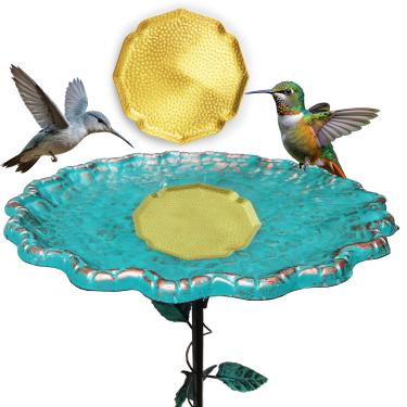 Imagem de Disco de cobre para banho de pássaros – Disco de cobre 99,9% puro para purificação de água para banhos de pássaros, disco de banho de cobre octogonal para pássaros, limpador de água físico adequado