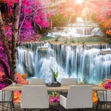 Imagem de Papel de Parede Paisagem Cachoeira Natureza Sala Adesivo - 014pcm - Al