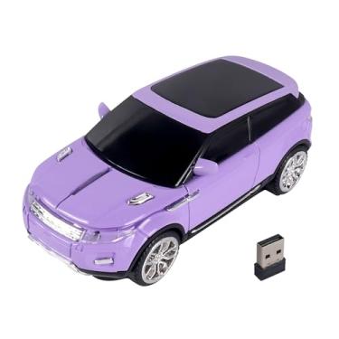 Imagem de Mouse de carro mini pequeno SUV legal em forma de carro sem fio portátil 2,4 GHz mouse óptico sem fio com receptor USB 3 botões para escritório, escola, viagem, para PC, computador, laptop, presente