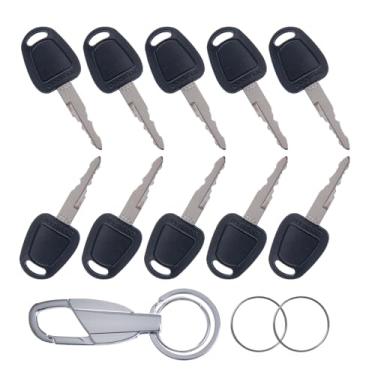 Imagem de 10 peças de chaves de ignição F900 com chaveiro de substituição para Daewoo Doosan Terex Bobcat Mini Escavadeira DX60 70 75 80 E55W E57W E60 E62 E63 E80 E85 Modelo K1009605 K1009605B