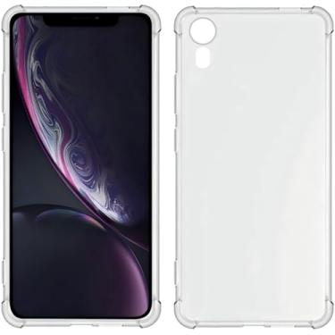 Imagem de USTIYA Capa para iPhone XR 6.1“ Capa de Uso Resistente, Bumper de Absorção de Choques em TPU Transparente, Protector da Câmera, com Espessamento nas Quatro Pontas da Carcasa.