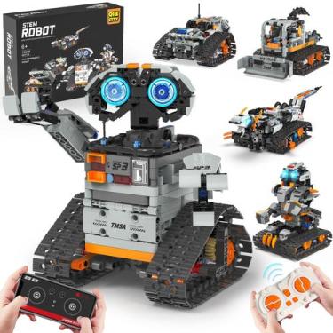 Imagem de Kit de construção de robôs STEM QHECTTY 5 em 1 para crianças de 6 a 14