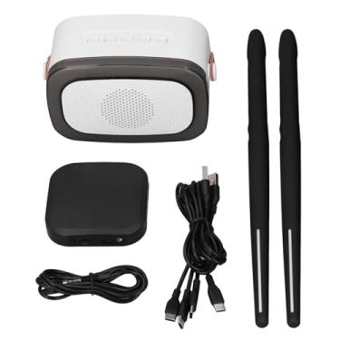 Imagem de Tambor de ar elétrico com tambores pedais de tambores coloridos rgb rgb leve sem fio bluetooth USB Virtual Air tambor para crianças adultos portátil luminoso design inovador