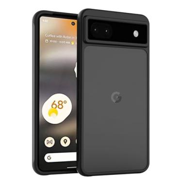 Imagem de JeLLYPIE Capa fosca para Google Pixel 6A, Frost, translúcida, ao toque, à prova de choque, suave para Google Pixel 6A, preta