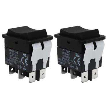 Imagem de Rocker Switch wfsulee HY12-9-3 On/Off/On 125/250V 20A (pacote com 2)