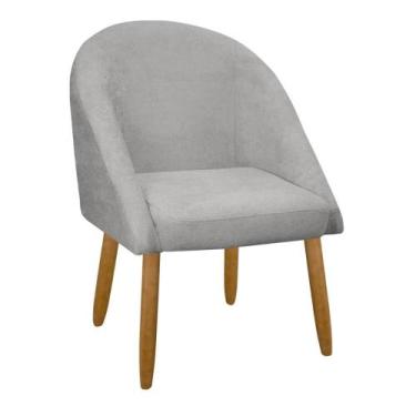 Imagem de Banqueta Poltrona Lua Bouclê Ideal Para Sala Penteadeira Ou Salão - SO