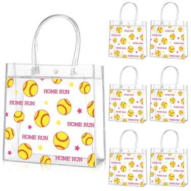 Imagem de Bolsa de presente Aliceset Softball Clear PVC 20 peças 20x20x8cm com a
