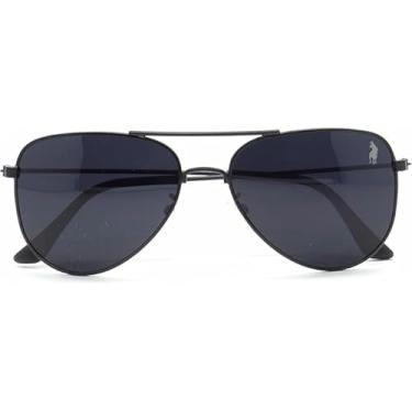 Imagem de Óculos de Sol Aviador Clássico Unissex Polo London Club, Armação em Metal Stainless Stell