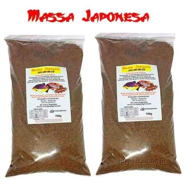 Imagem de Kit 2 Massas Japonesa Missô Turbinada Para Pesca 2x700g - Massa Japone