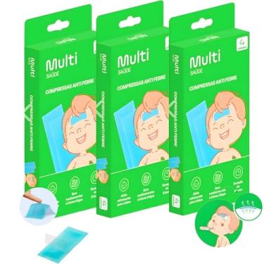 Imagem de Compressas Gel Refrescante Adesiva Antitérmica Alívio Imediato para Febre,injeção Pós-Vacina, Picadas de Insetos, Inchaços, Dores de Cabeça,Antifebre - Caixa com 4 compressas (3)