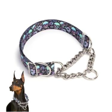 Imagem de Gargantilha Martingal para Cães, Corrente de Aço Inoxidável Martingal para Cães, Sem Puxar Cinch Gargantilha Gargantilha Gargantilha para Cães