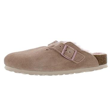 Imagem de Birkenstock Sapato unissex estreito Boston VL/Shearling, Rosa claro, 8 Narrow Women/6 Men