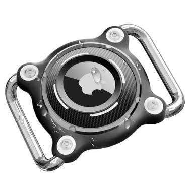 Imagem de Suporte de coleira de cachorro à prova d'água para AirTag: à prova de poeira, ultradurável, à prova de choque, compatível com Apple Air Tag (não incluída), capa antiperda para rastreador GPS para