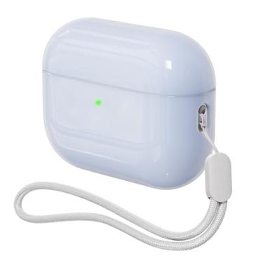 Imagem de Capa para AirPods Pro 3 Never-Sretch-Out DamonLight à prova de choque capa de silicone semi rígida compatível com Apple Airpods Pro 3ª geração (azul gelo)