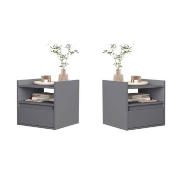 Imagem de Kit 2 Mesas Cabeceira Suspensa Porta Medina Plus Cores