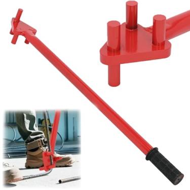 Imagem de tonchean Dobrador manual de vergalhão para barras de 1,5 cm Ferramenta de dobra de metal operada à mão com cabeça reversa para hastes de aço e aço planas