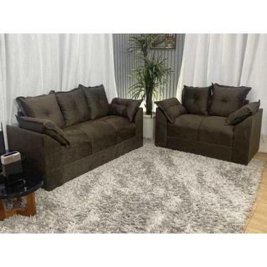 Imagem de Sofá 2 e 3 Lugares Confort Refúgio - Alpoim, Marrom, 2 e 3 Lugares