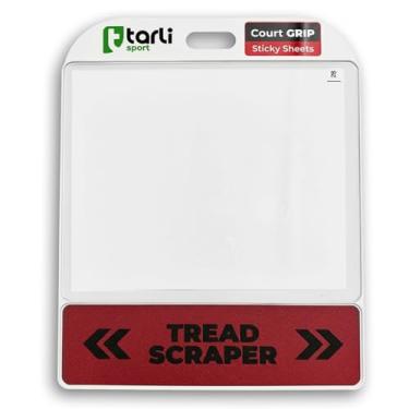 Imagem de Tarli Tapete de basquete portátil | Realçador de aderência de sapato com folhas substituíveis | Almofada de tração para tênis de basquete | Tapete antiderrapante para quadras esportivas (branco)