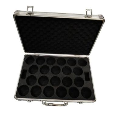 Imagem de Colaxi Caixa de armazenamento de bolas de bilhar contém 22 bolas, recipiente leve, estojo de transporte portátil, mala de bolas de sinuca para esportes