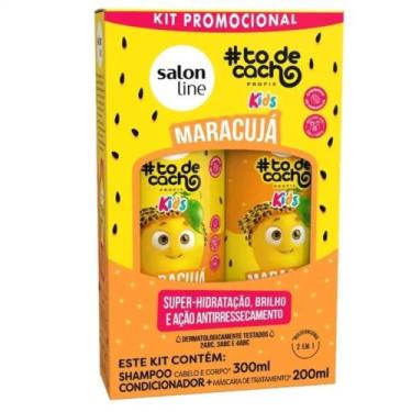 Imagem de Kit Shampoo e Condicionador Maracujá Todecacho Kids Salon Line 500ml