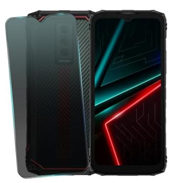 Imagem de MAOUICI Película protetora de tela de privacidade de vidro temperado para Doogee Blade 10 Pro Energy (16.7 cm), rigidez 9H HD transparente antiimpressão digital [2 unidades]