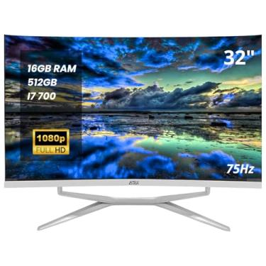 Imagem de Computador All in One 32" Full HD Intel Core i7 7700HQ SSD 512GB, 16GB RAM DDR3 Wi-Fi 5GHz com Alto-Falante
