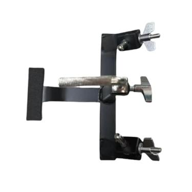 Imagem de Milageto Suporte de pedal de cowbell estável, suporte de percussão, ajustável, suporte de grampo de cowbell, suporte de prato de bateria para kit de bateria