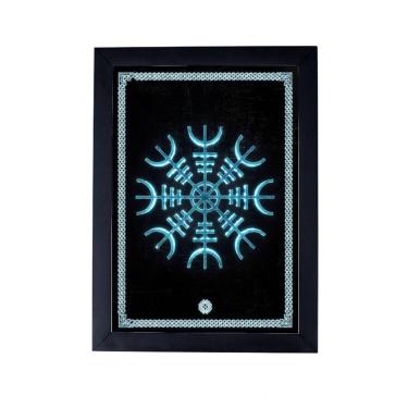 Imagem de Quadro poster c moldura runa viking proteção sorte P8392